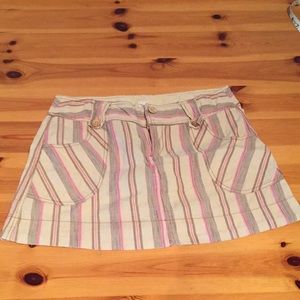 Free People striped mini skirt